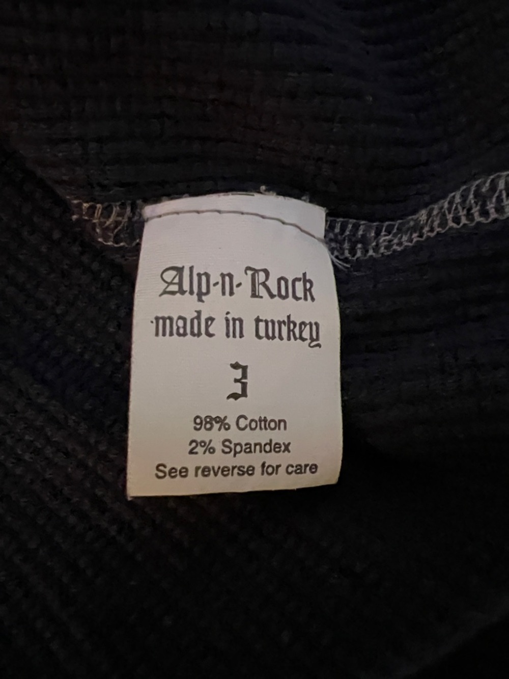 Alp N Rock "Lucky Ace Spades" Graphics Crewneck Thermal Long Sleeve Shirt Blue L - Picture 10 of 12